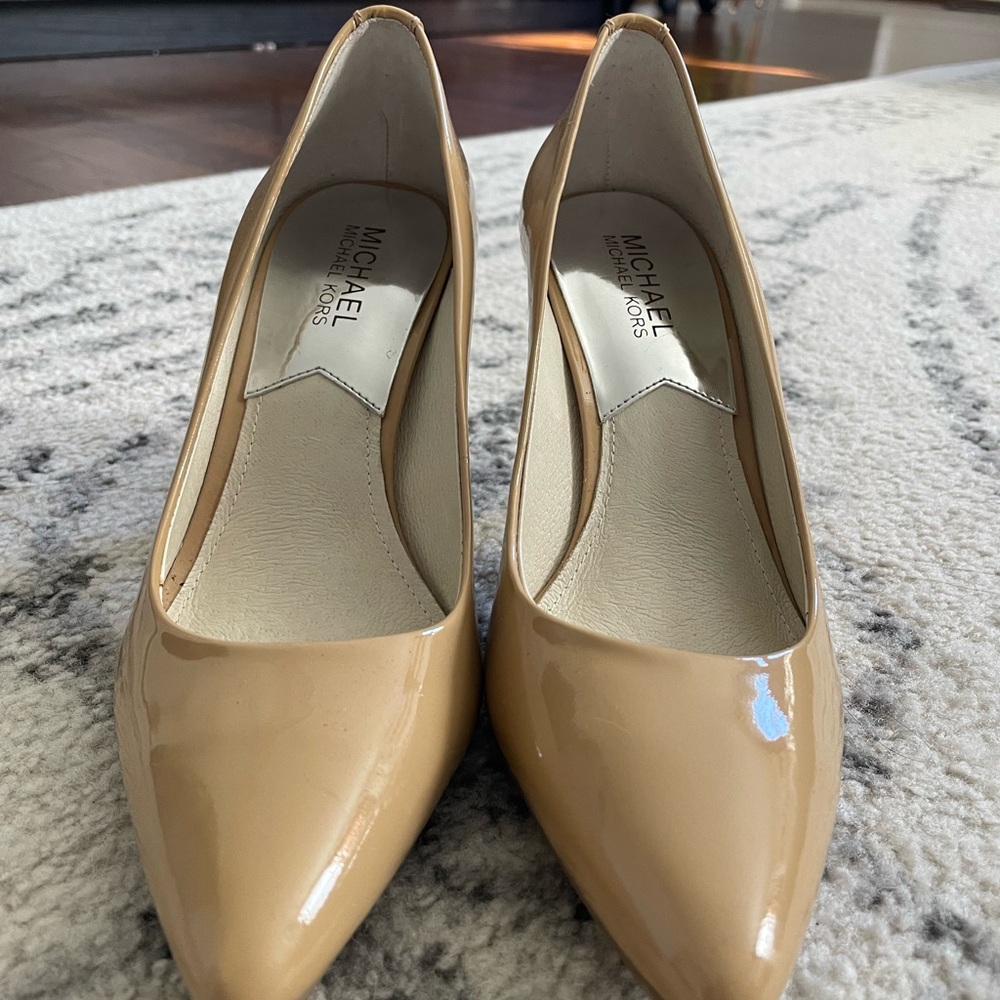 Michael Kors Nude Patent Heels